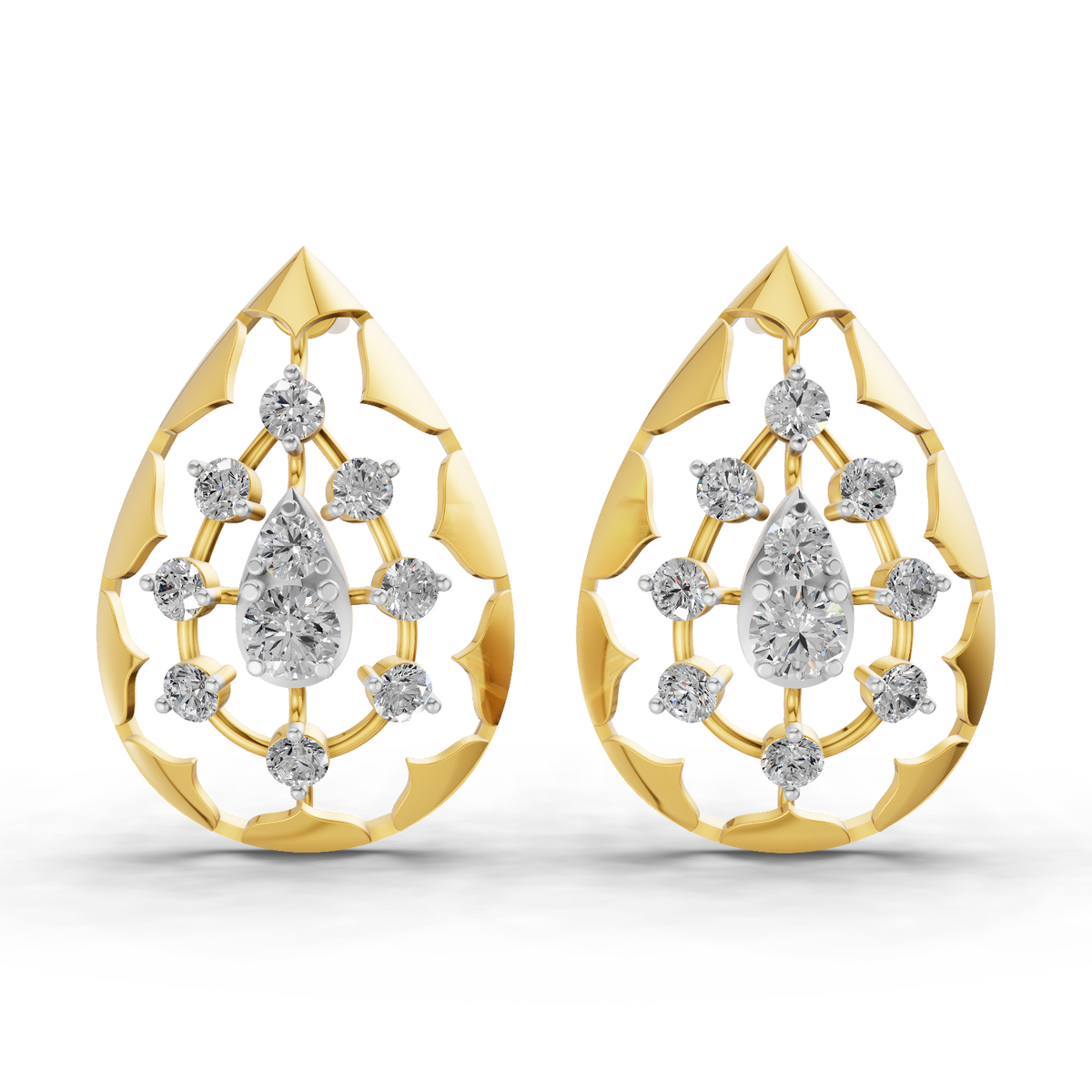 0.46 Carat Diamond Earrings 14K