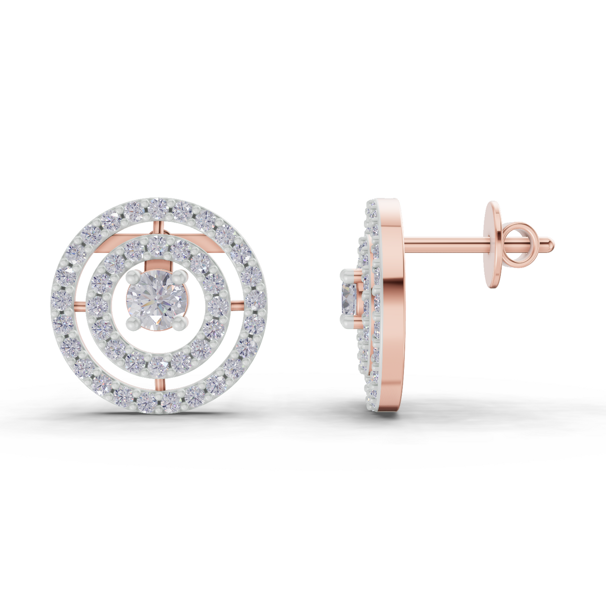 Classic Eternal Halo Diamond Earrings