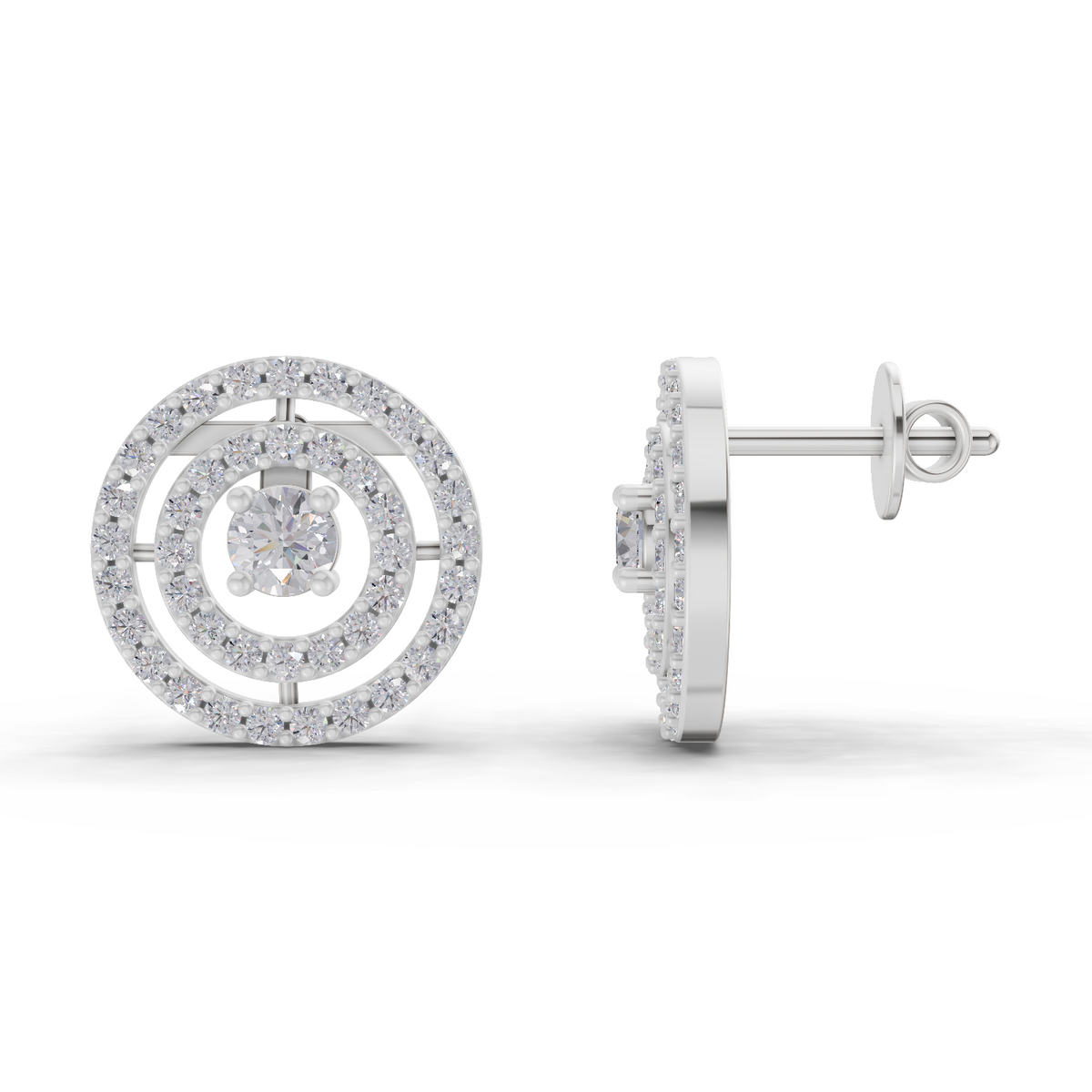 Classic Eternal Halo Diamond Earrings
