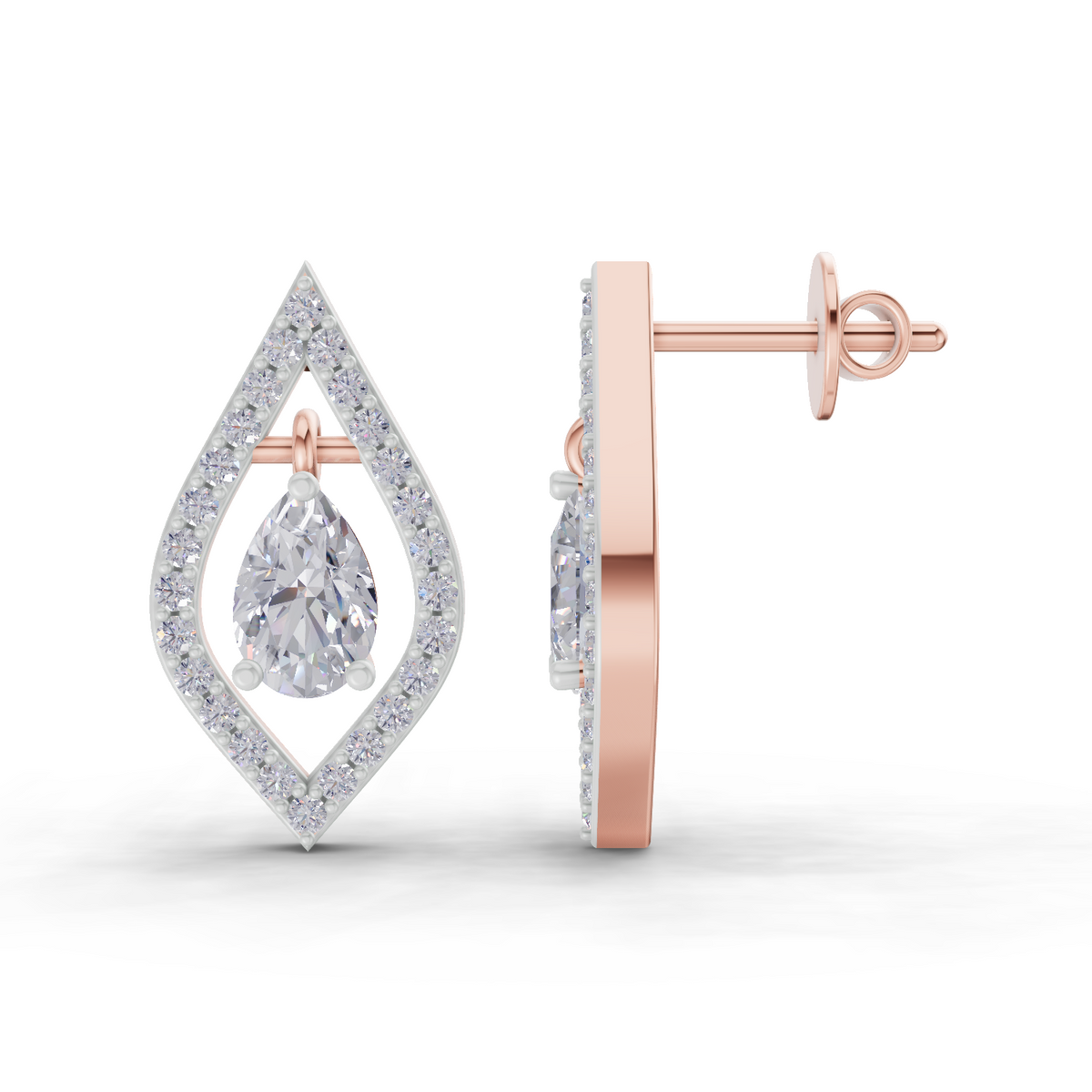 Shimmering Diamond Earrings