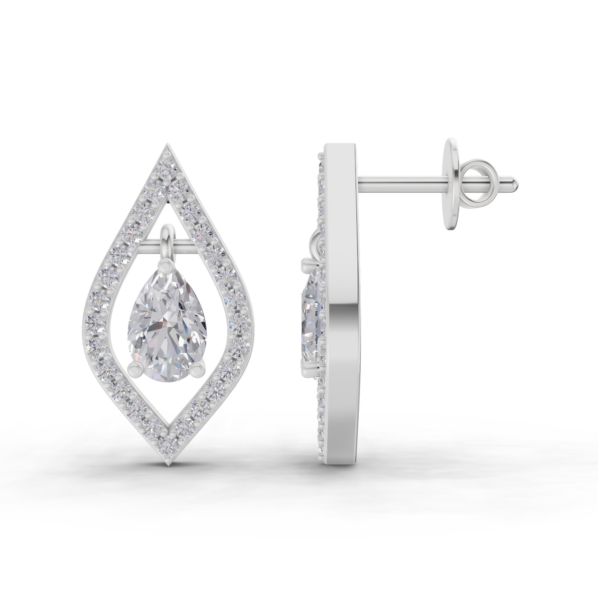 Shimmering Diamond Earrings