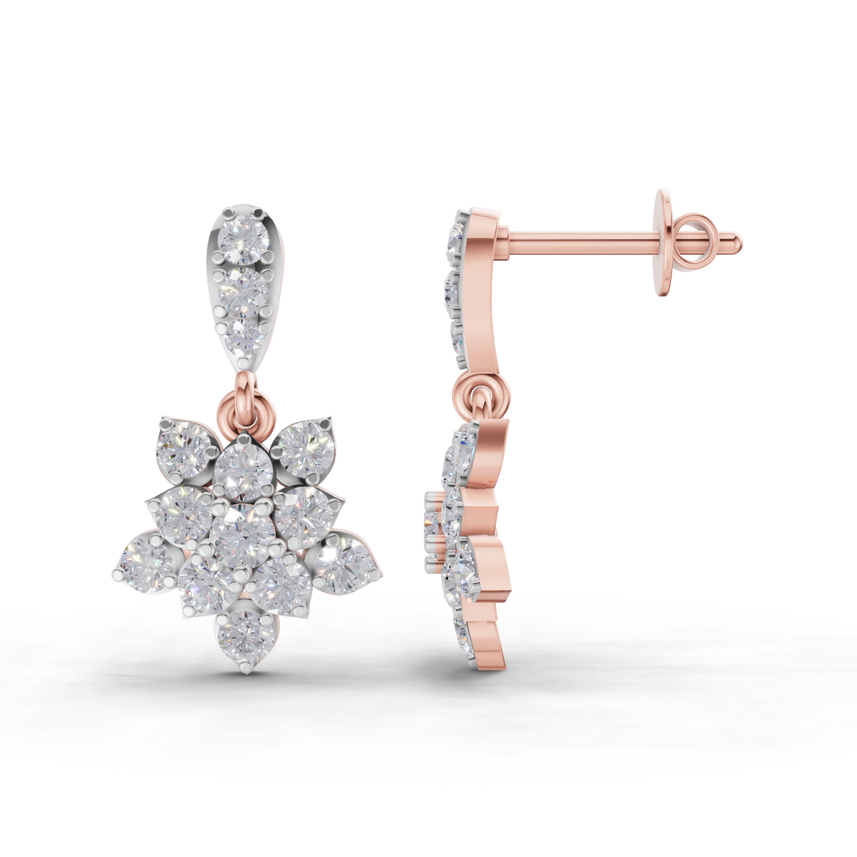 Timeless Lotus Diamond Earrings