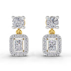 1.15 Carat Celeste Halo Drops Earrings 14K
