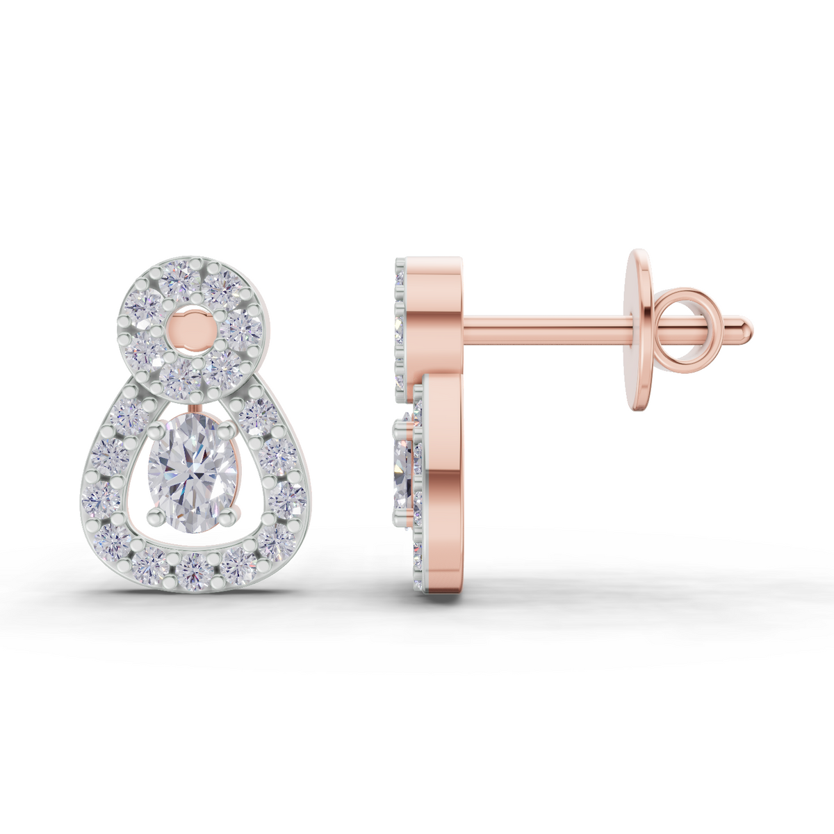 Shimmering Pear Eterna Diamond Earrings