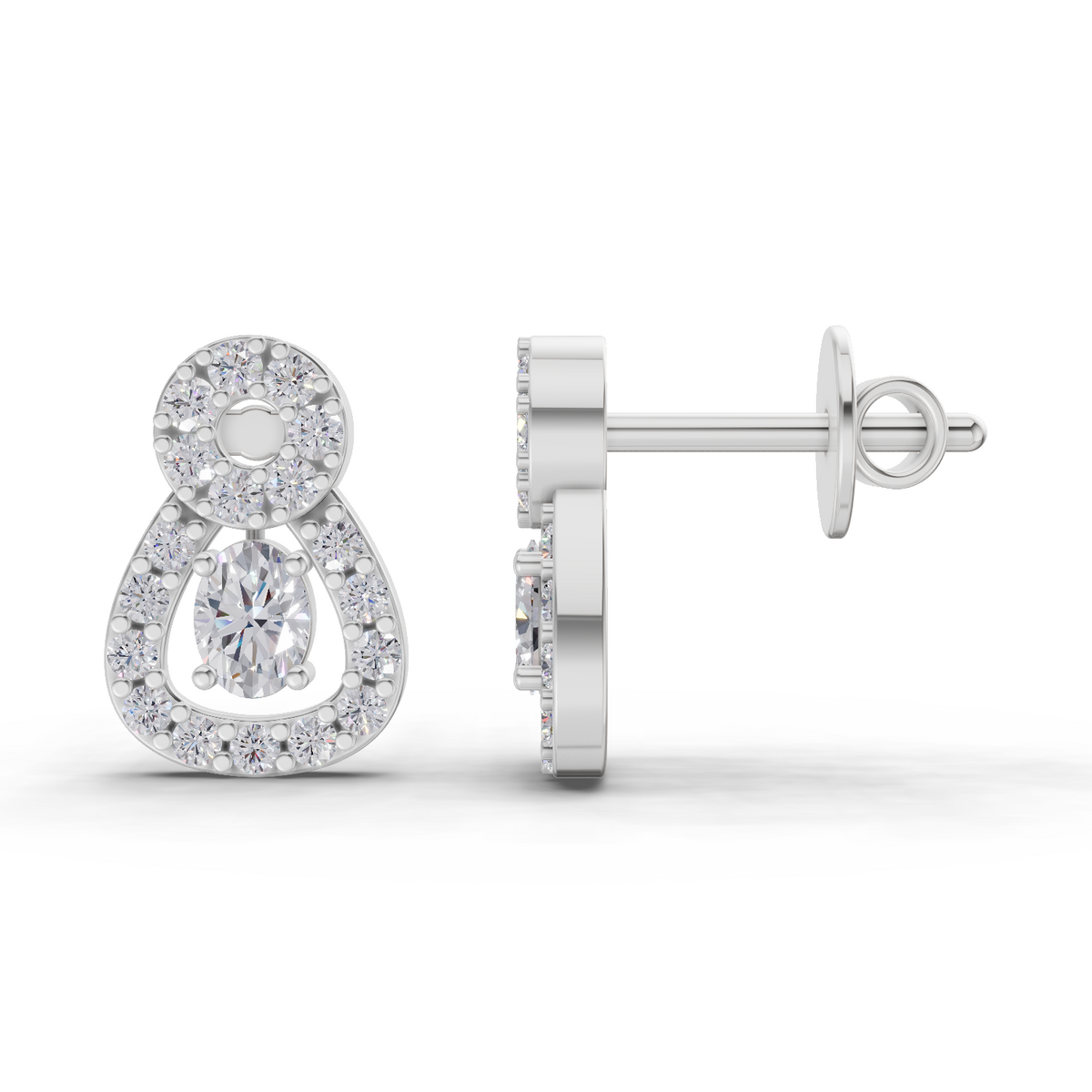 Shimmering Pear Eterna Diamond Earrings