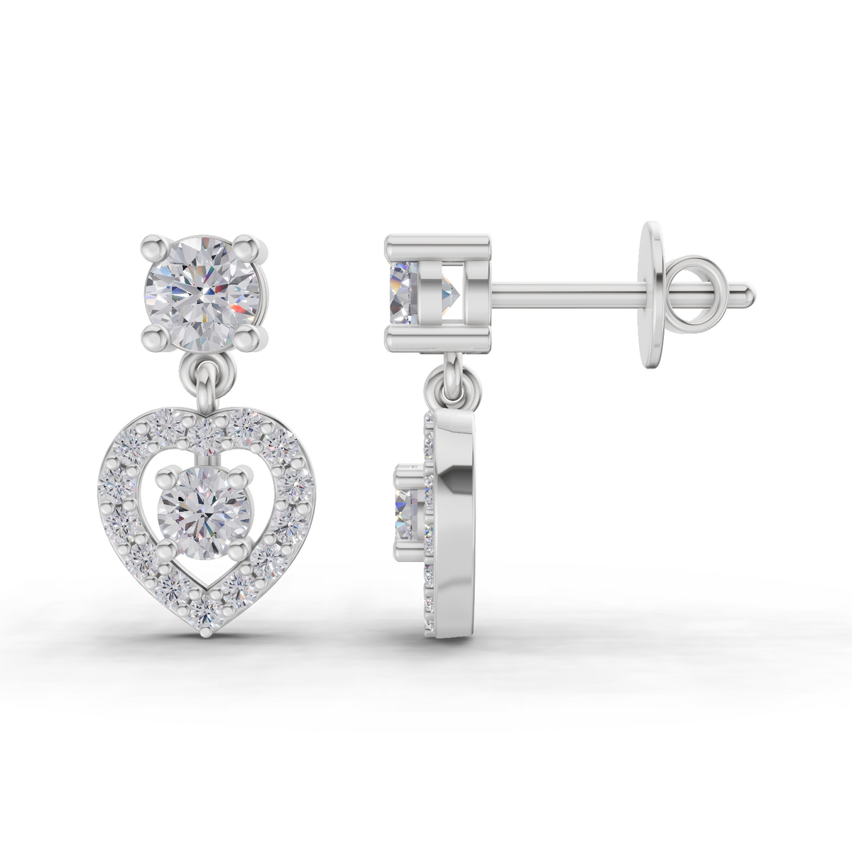 Radiant Heart Eternal Diamond Earrings