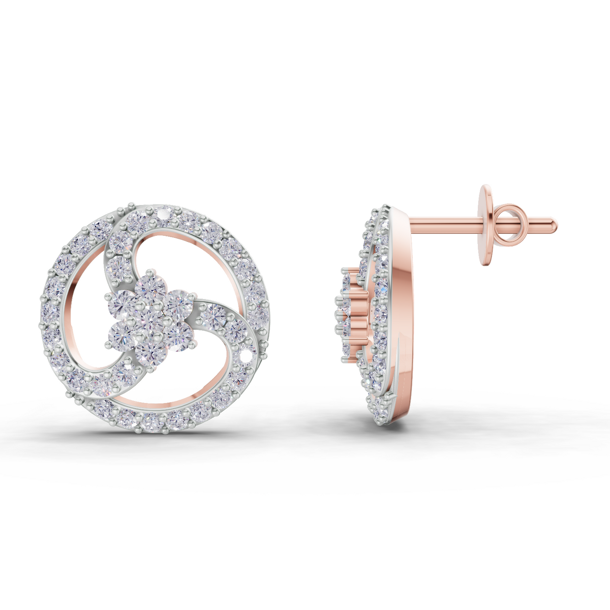 Timeless Floral Diamond Earrings