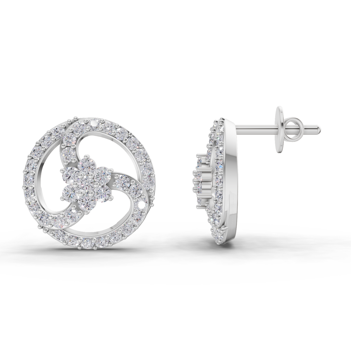 Timeless Floral Diamond Earrings