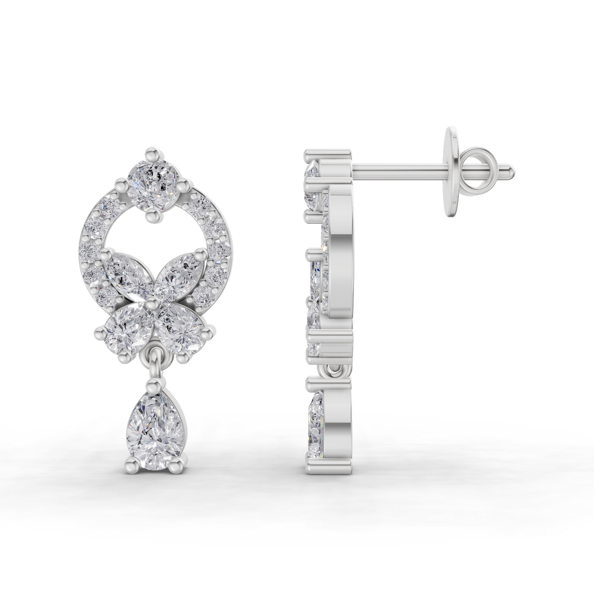 Luminous Flora Diamond Earrings