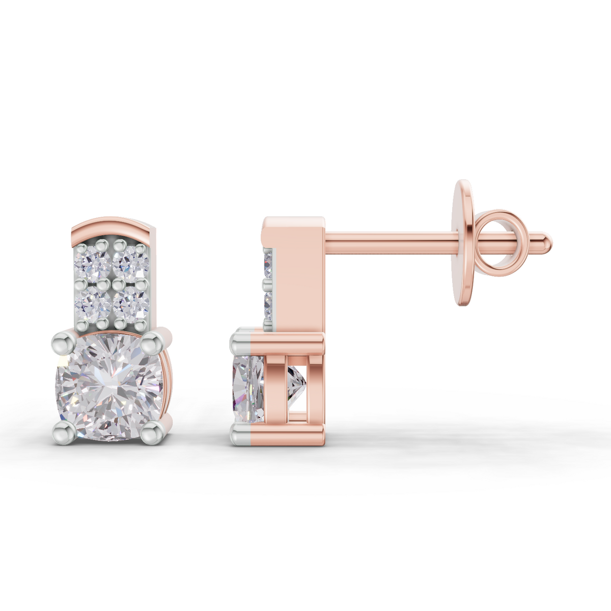Celestial Celeste Solitaire Diamond Stud Earrings