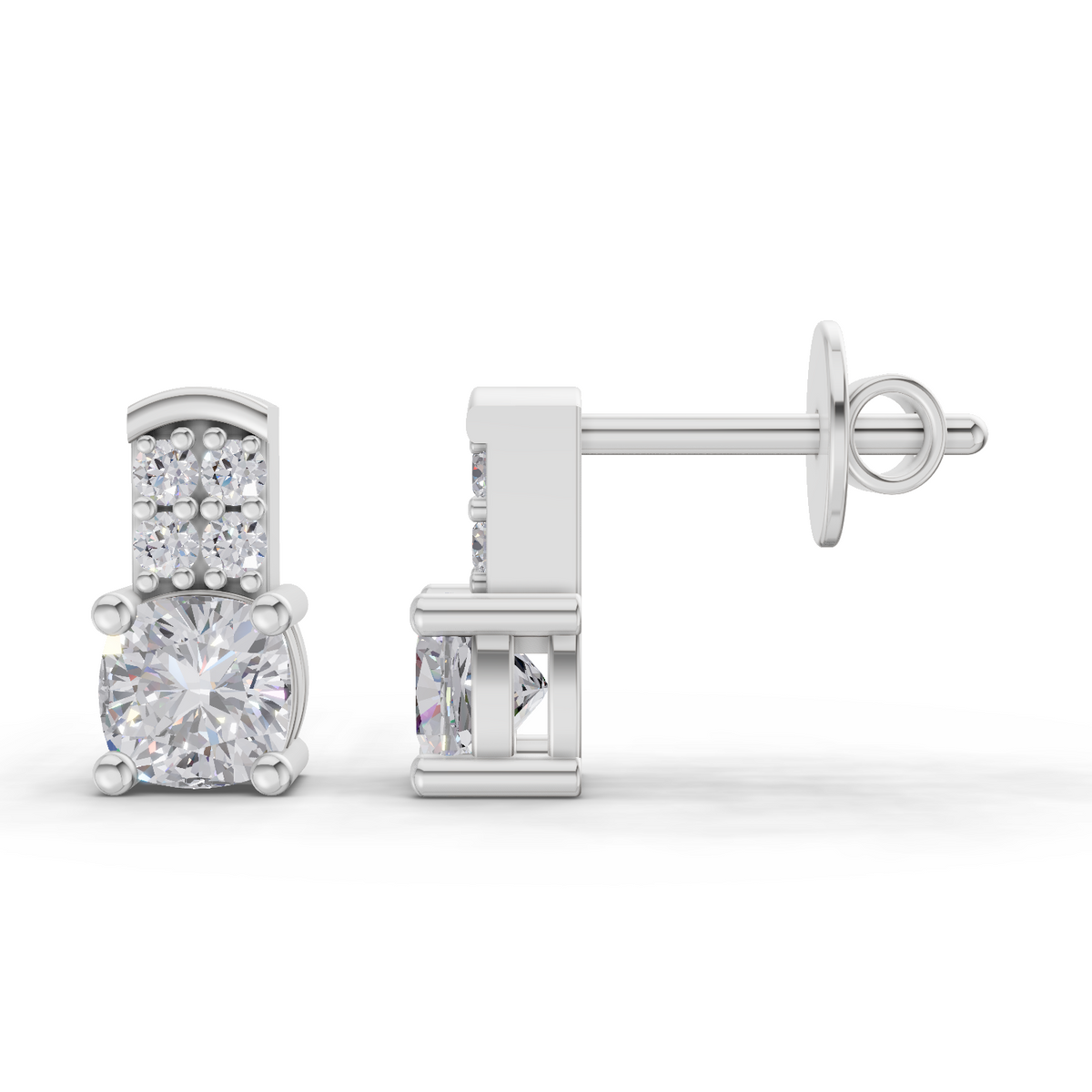 Celestial Celeste Solitaire Diamond Stud Earrings