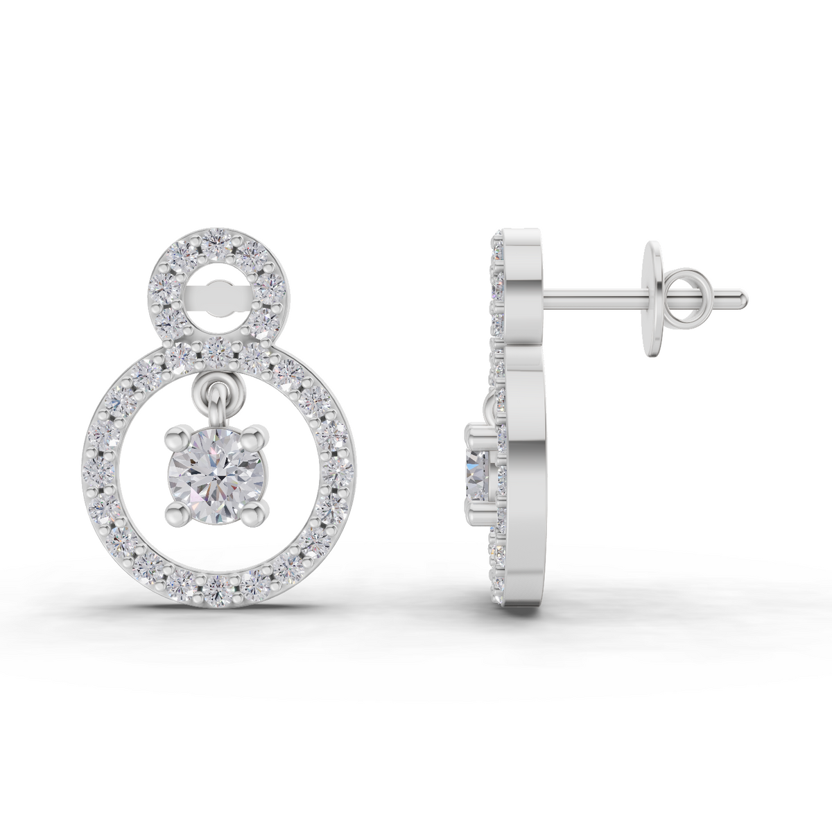 Opulent Eternal Halo Diamond Earrings