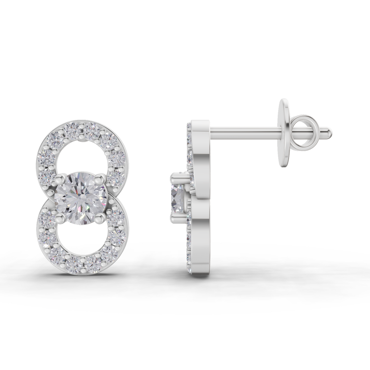 Ethereal Solitaire Diamond Earrings