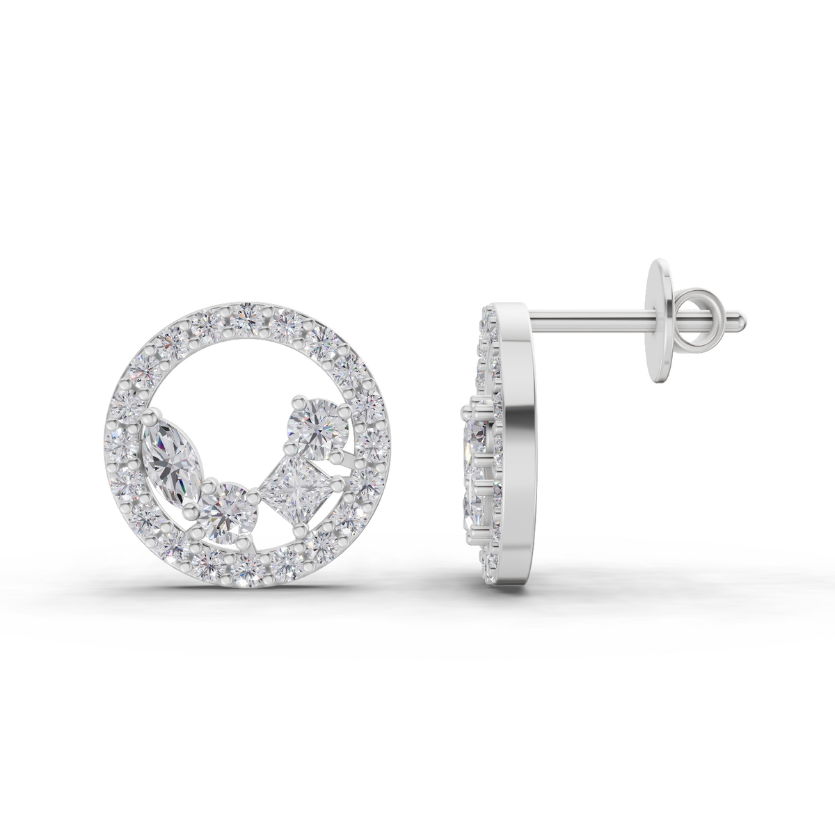 Sublime Celeste Halo Diamond Earrings