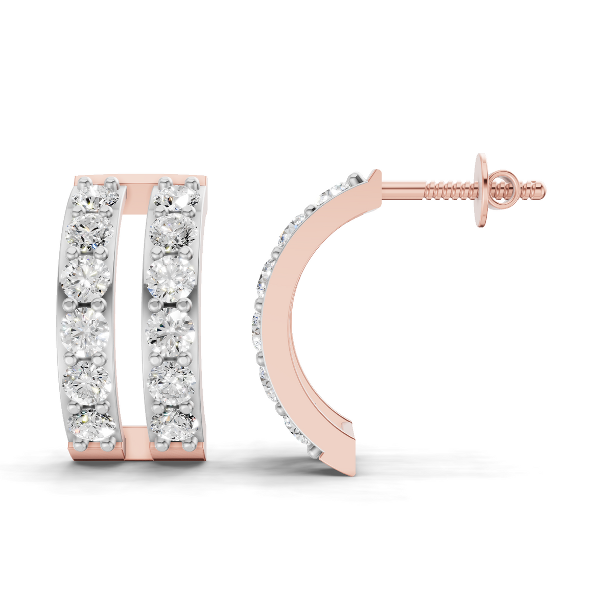 Delicate Diamond Hoop Earrings