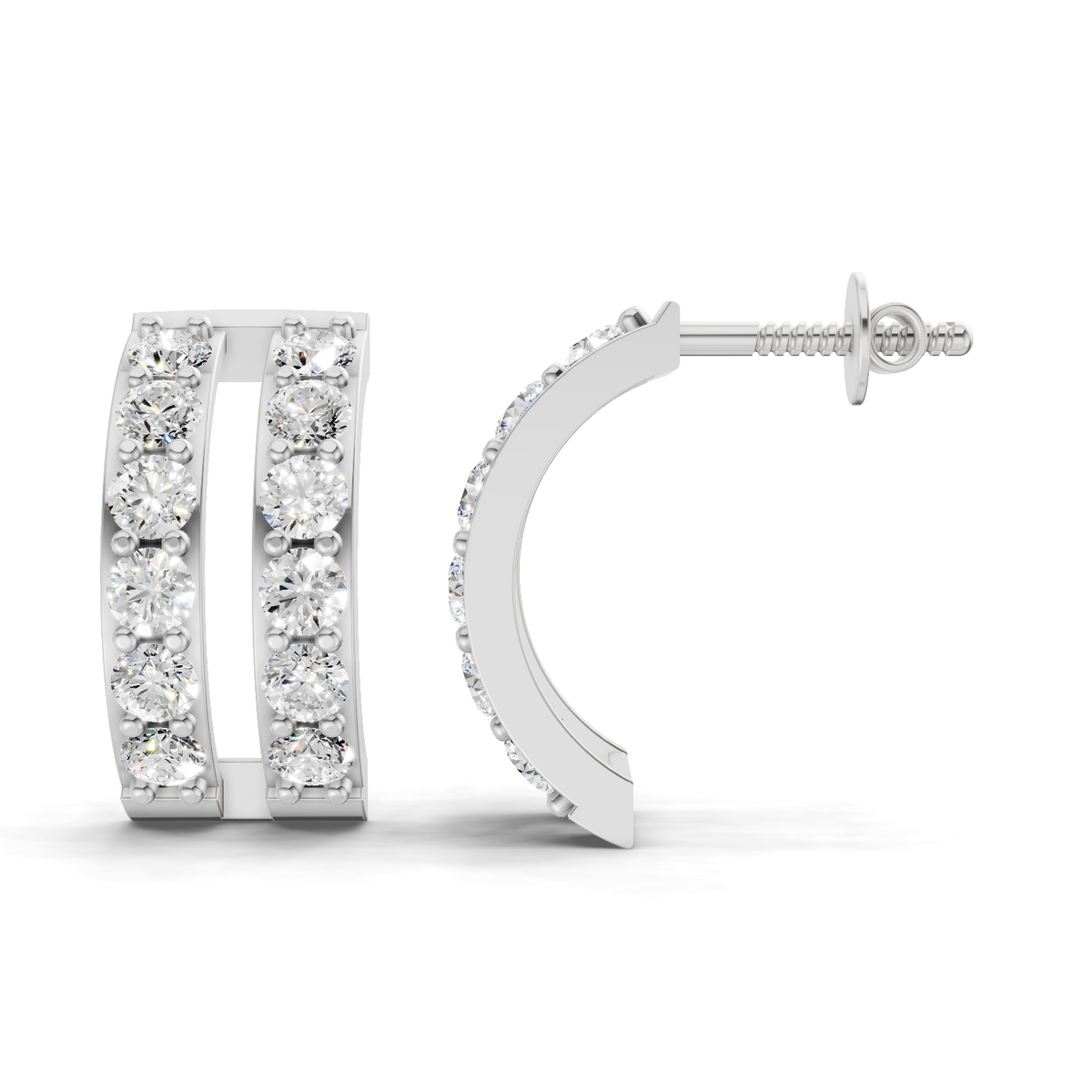 Delicate Diamond Hoop Earrings