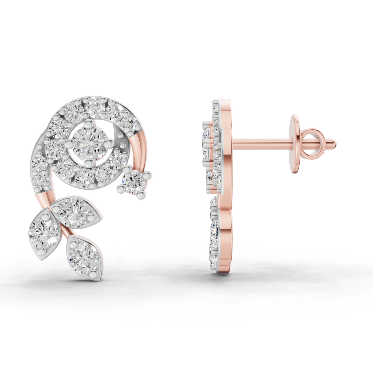 Lustrous Flora Diamond Earrings