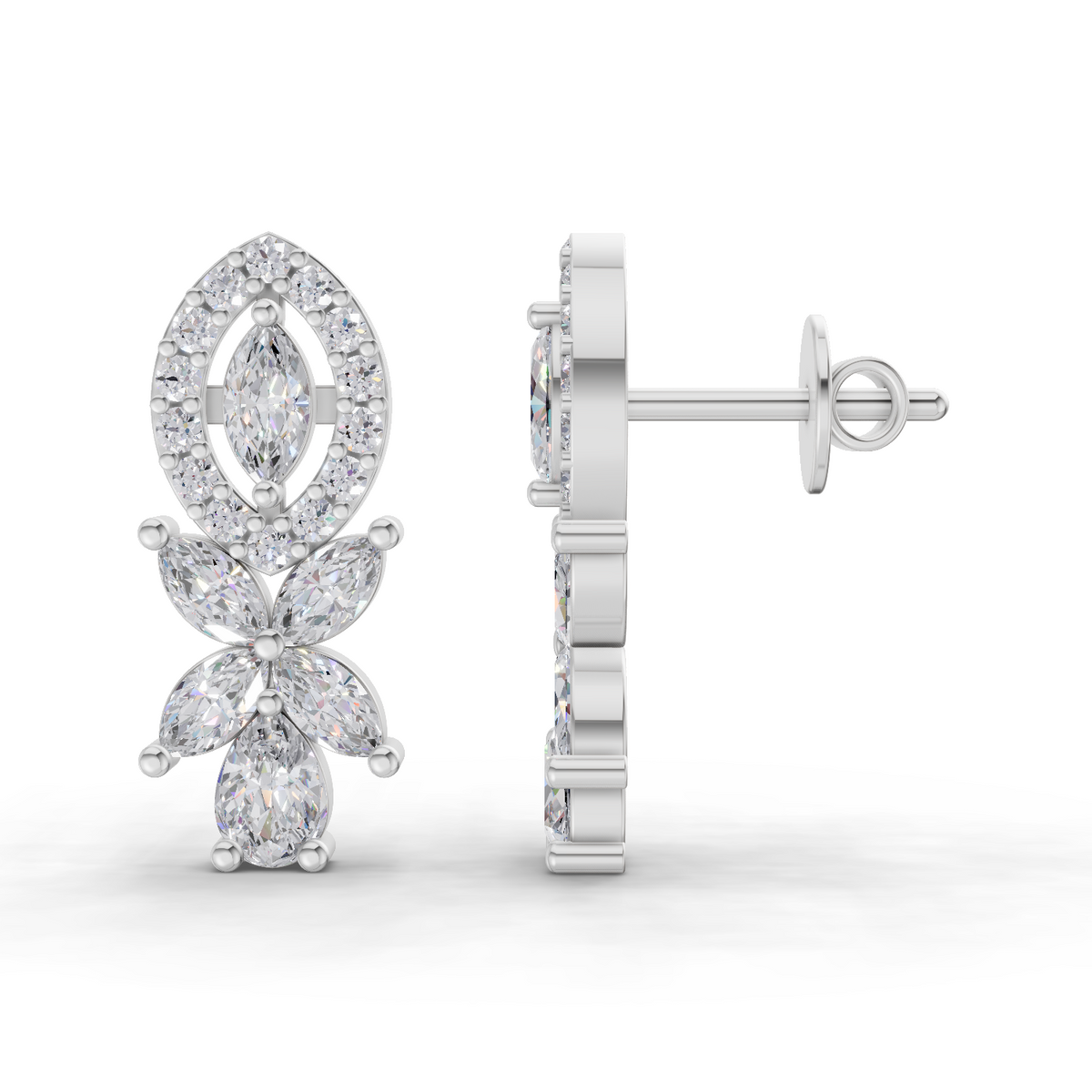 Classic Pear Diamond Earrings