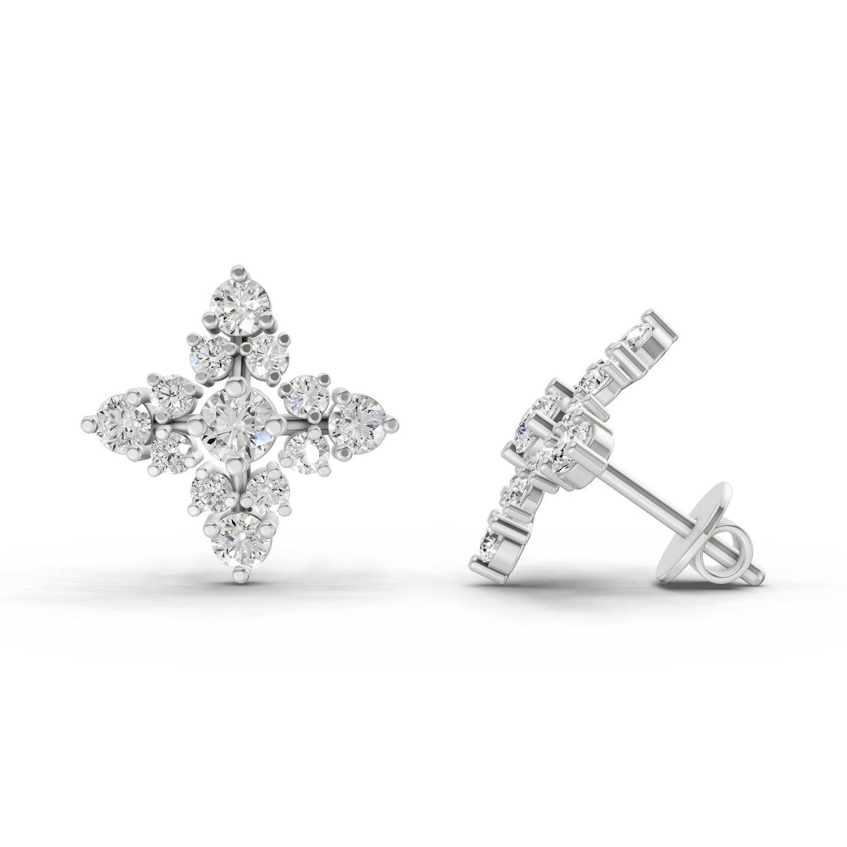 Sparkling Charm Diamond Earrings