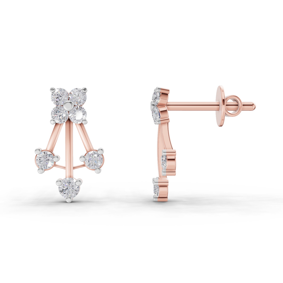 Shimmering Heirloom Diamond Earrings