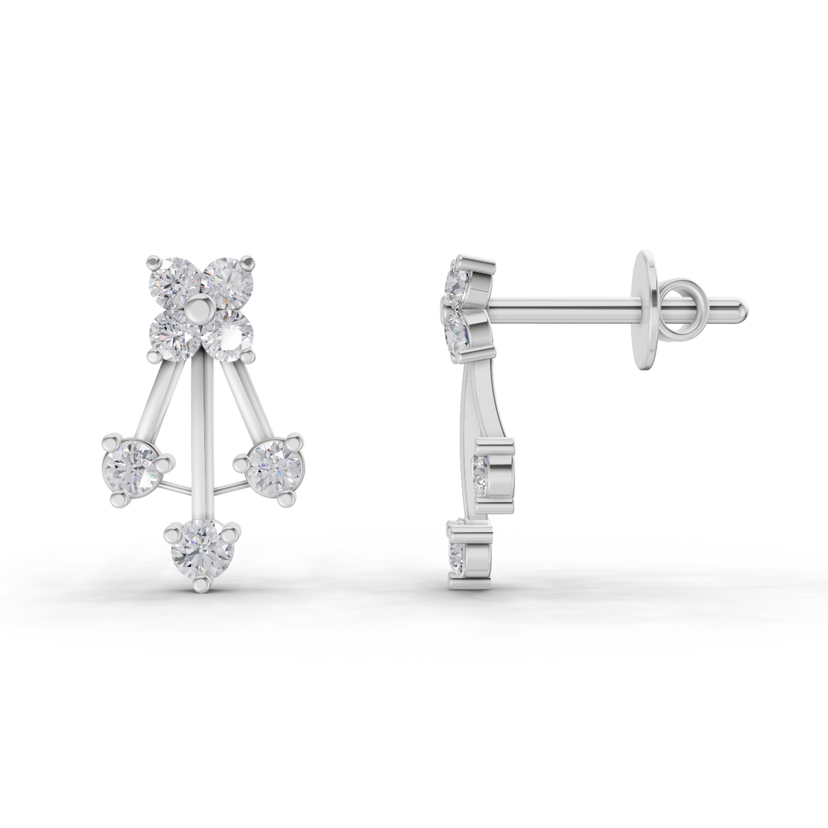 Shimmering Heirloom Diamond Earrings