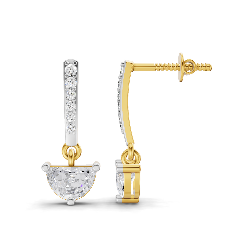 0.96 Carat Moonlit Charm Diamond Earrings 14K