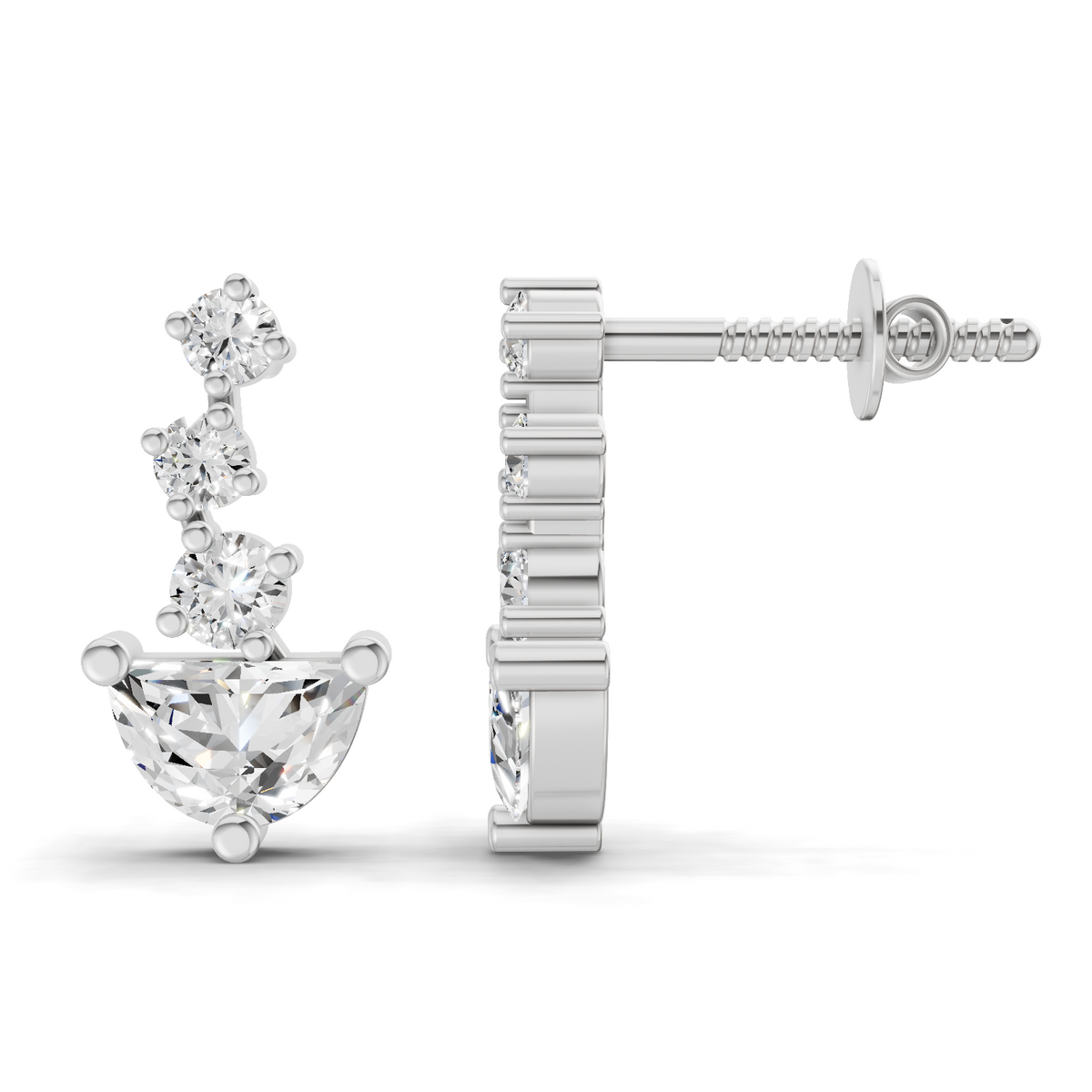 Classic Trillion Diamond Earrings