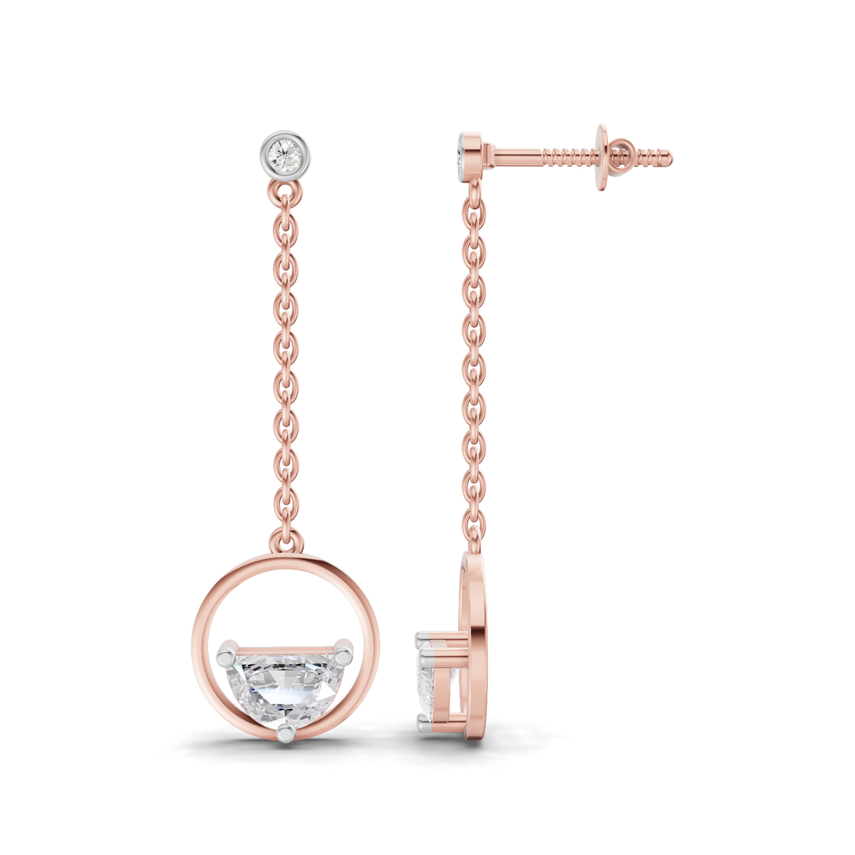 Pristine Luna Diamond Stud Earrings