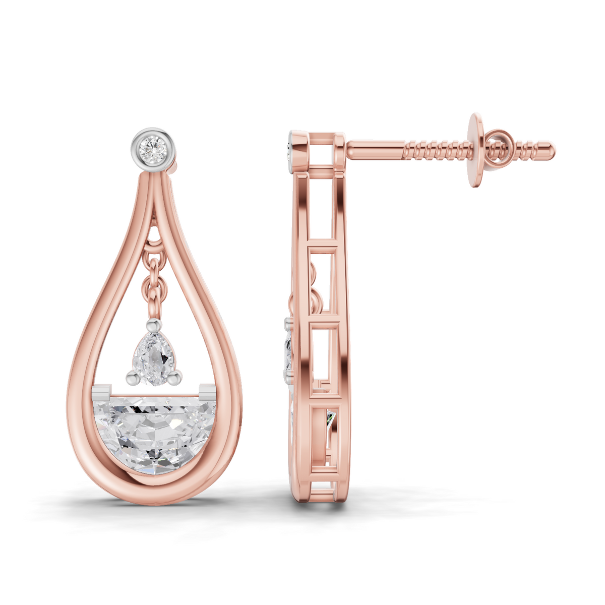 Delicate Diamond Drop Earrings