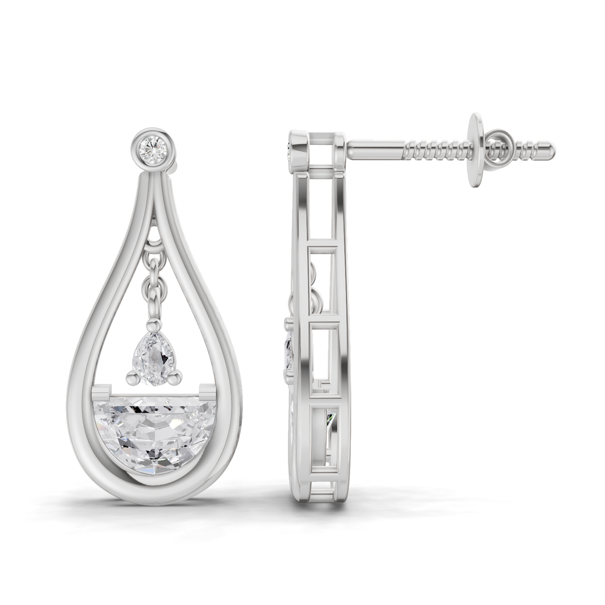 Delicate Diamond Drop Earrings