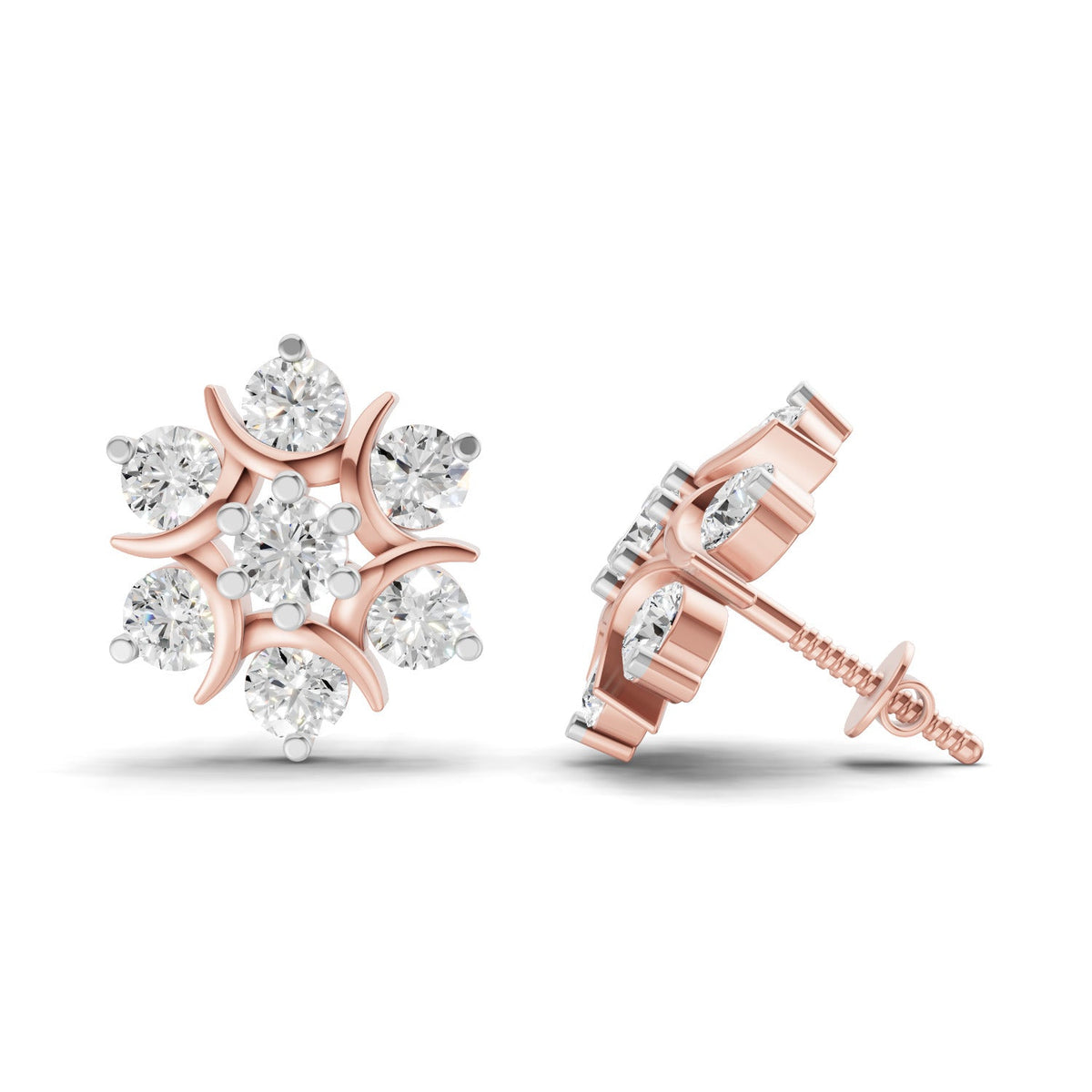 Exquisite Cluster Diamond Earrings