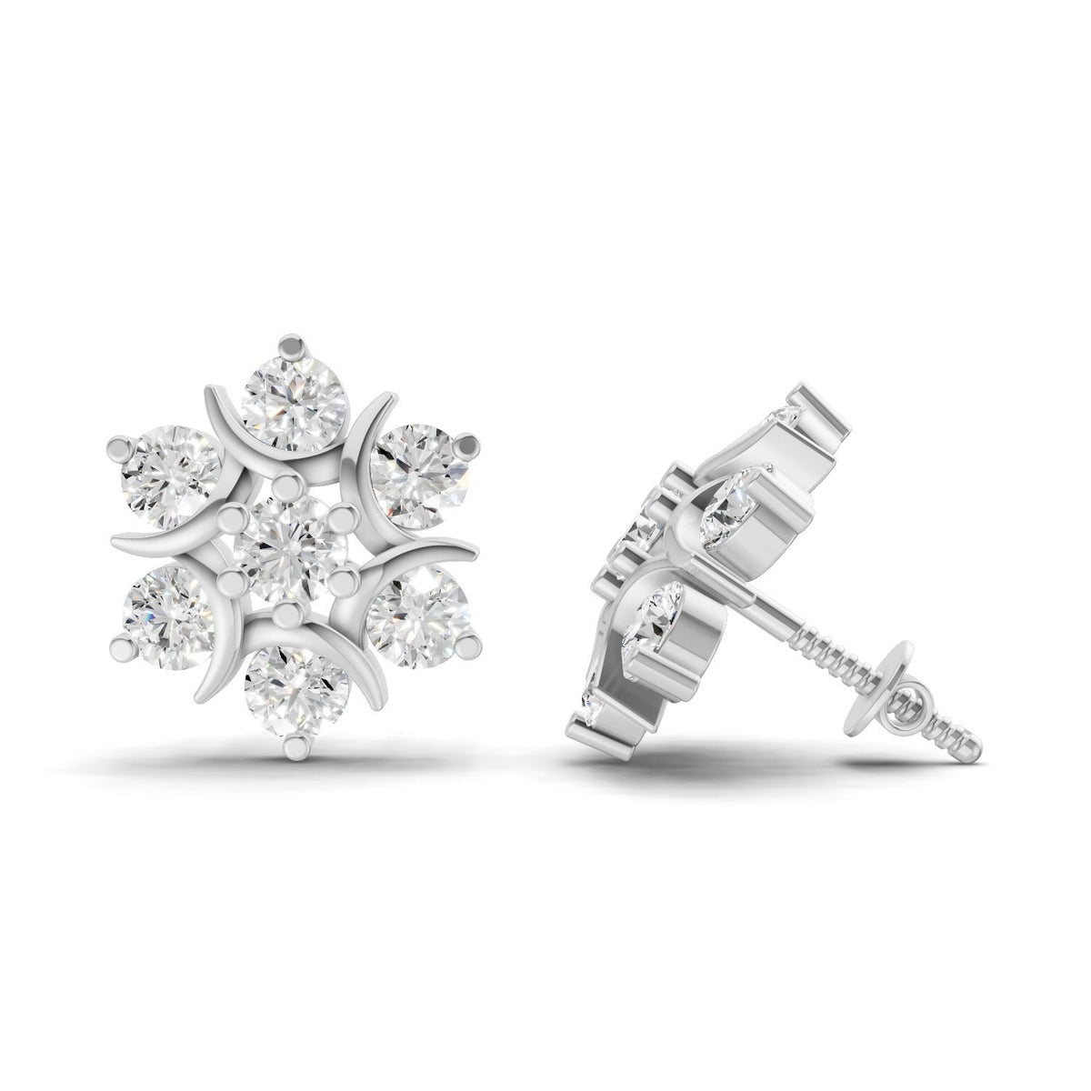 Exquisite Cluster Diamond Earrings