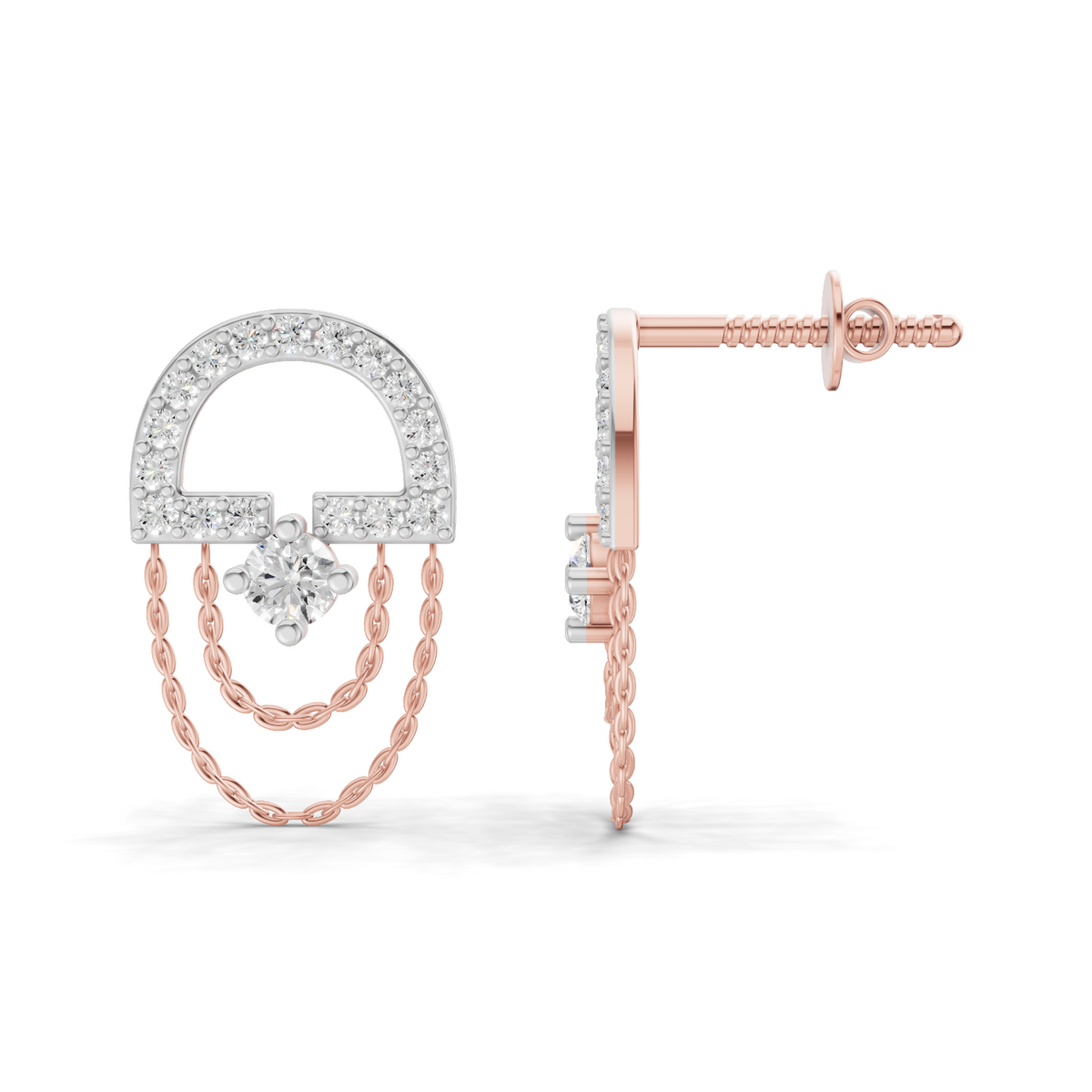 Shimmering Diamond Stud Earrings