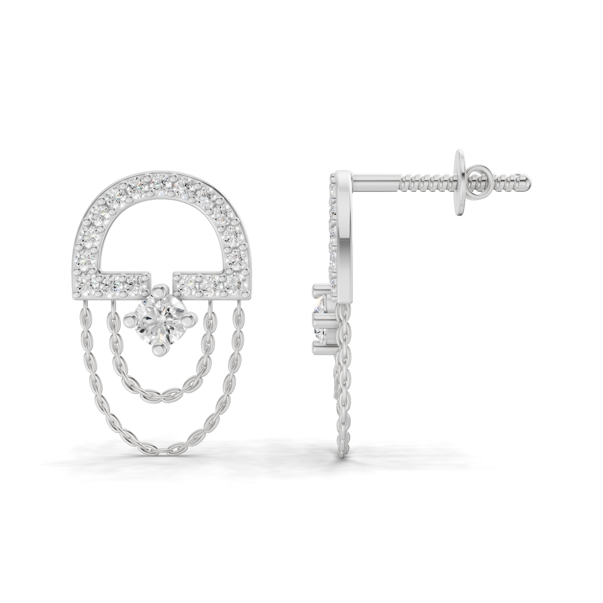 Shimmering Diamond Stud Earrings