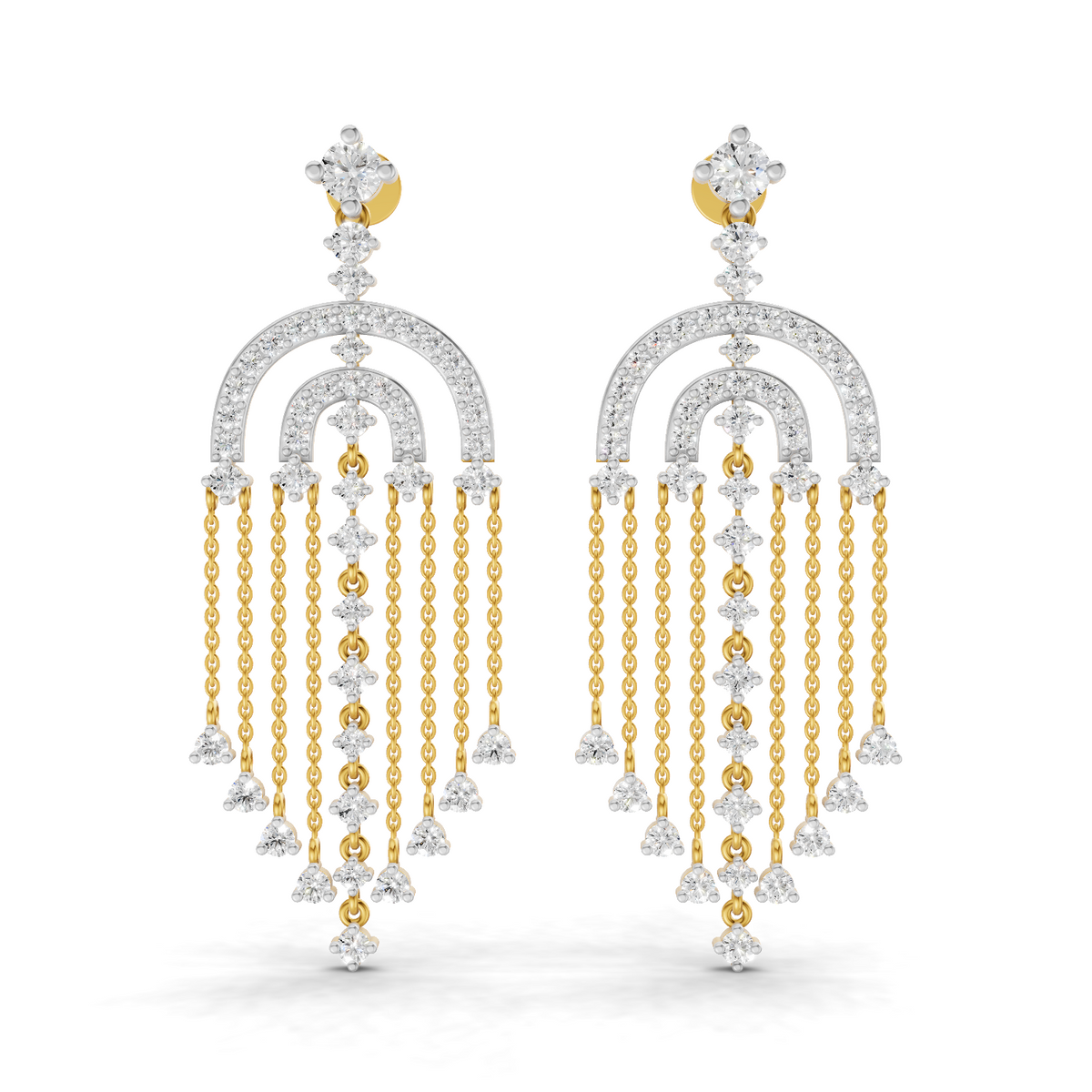 1.45 Carat Chandelier Earrings 14K