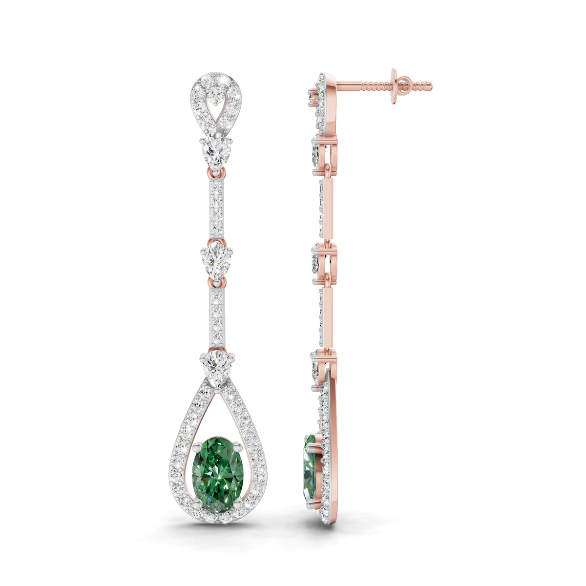Opulent Diamond Dangle Earrings
