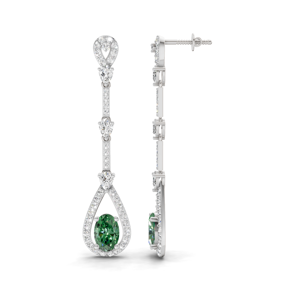 Opulent Diamond Dangle Earrings