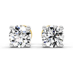 0.5 Carat 4 Prong Solitaire Diamond Stud Earrings 14K