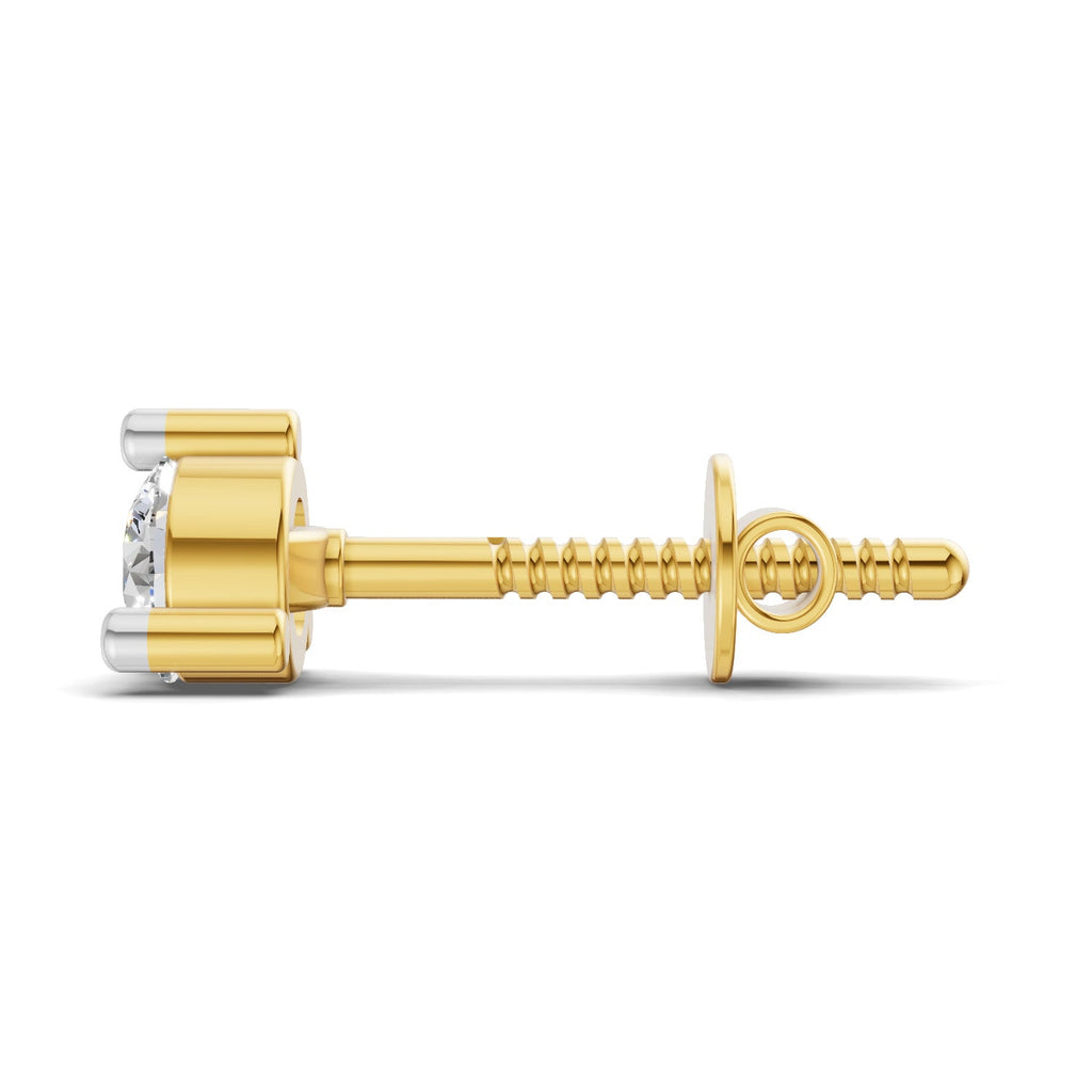 0.21 Carat Circle Drop Stud Earrings 14K