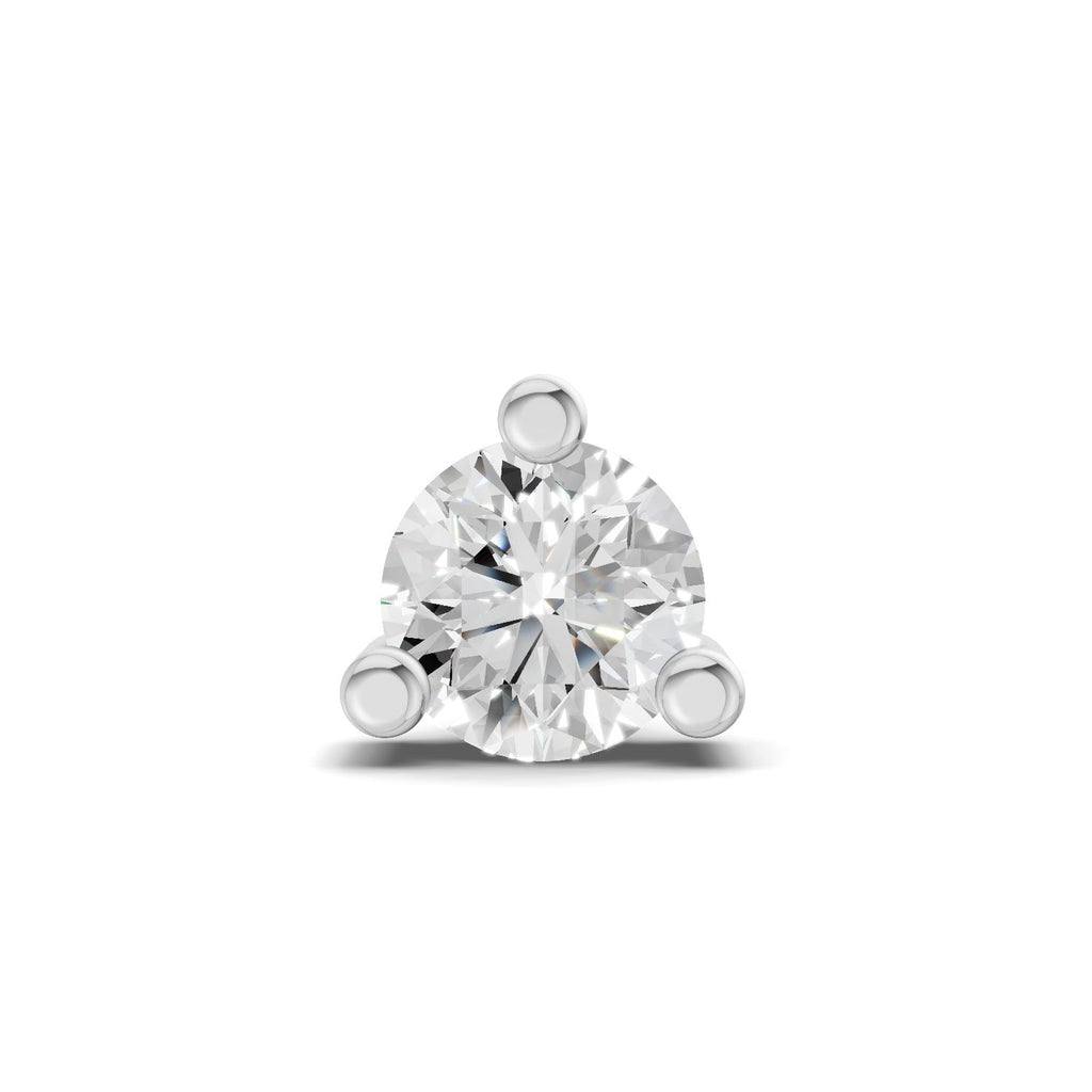 0.21 Carat Circle Drop Stud Earrings 14K