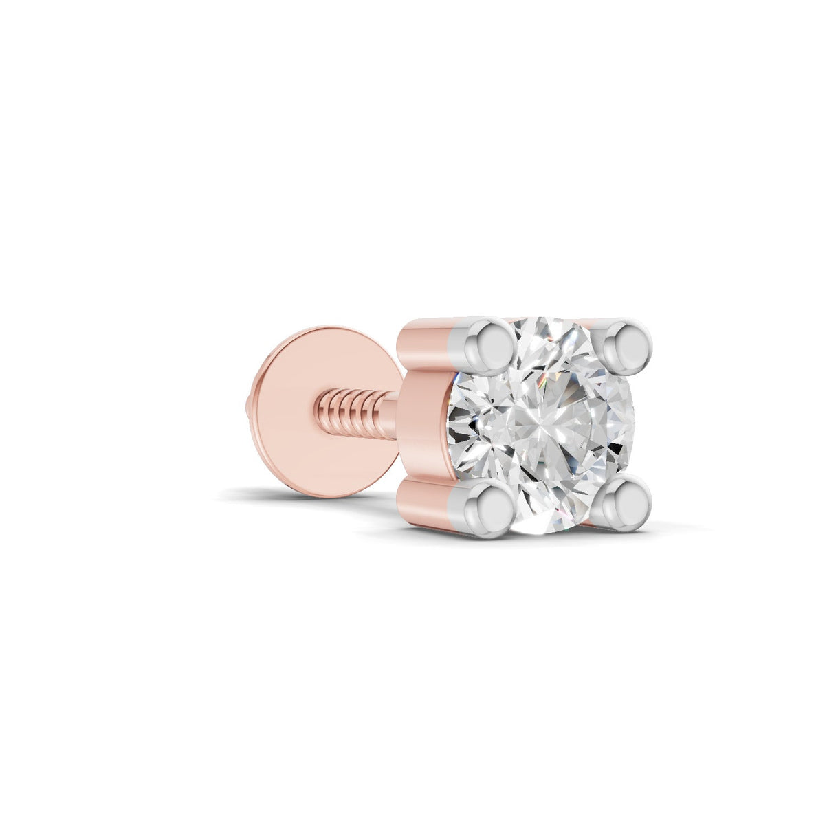 Refined Solitaire Diamond Earrings