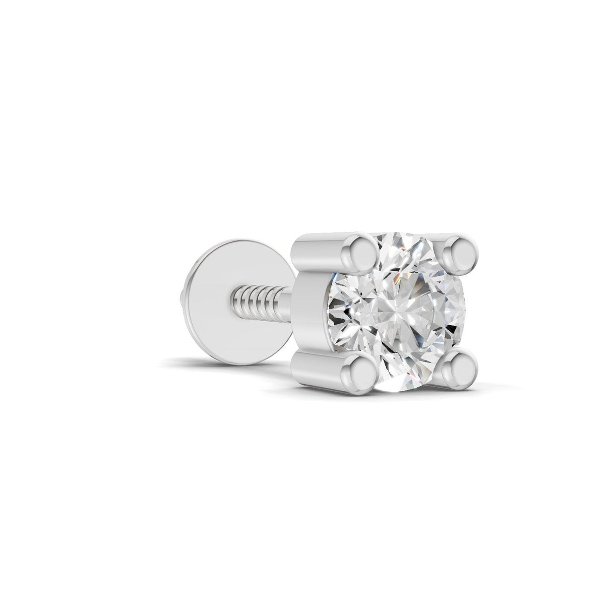 Refined Solitaire Diamond Earrings