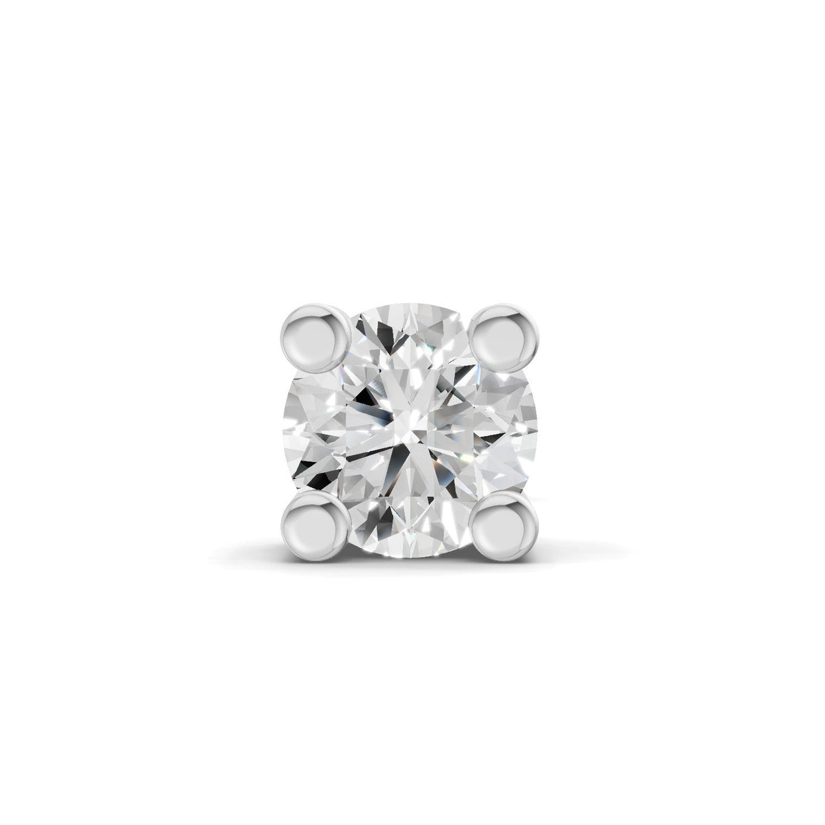 0.2 Carat Solitaire Earring for Men 14K