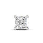 0.3 Carat Princess Shape Solitaire Earring for Men 14K