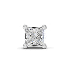 0.4 Carat Princess Shape Solitaire Earring for Men 14K