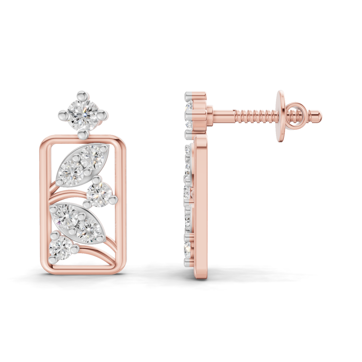 Exquisite Diamond Stud Earrings