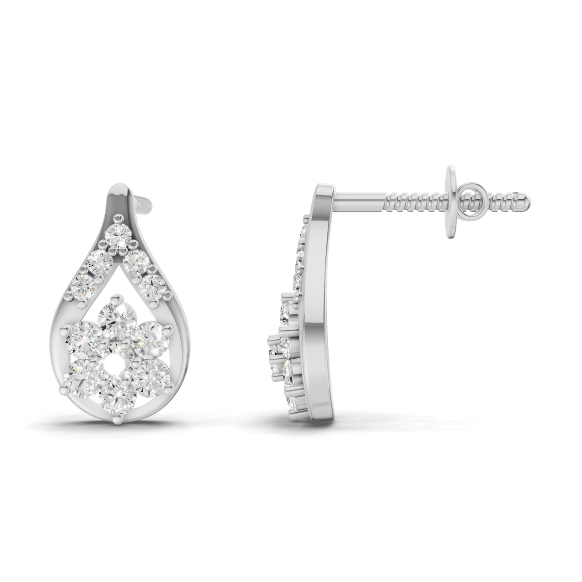 Stunning Teardrop Diamond Earrings