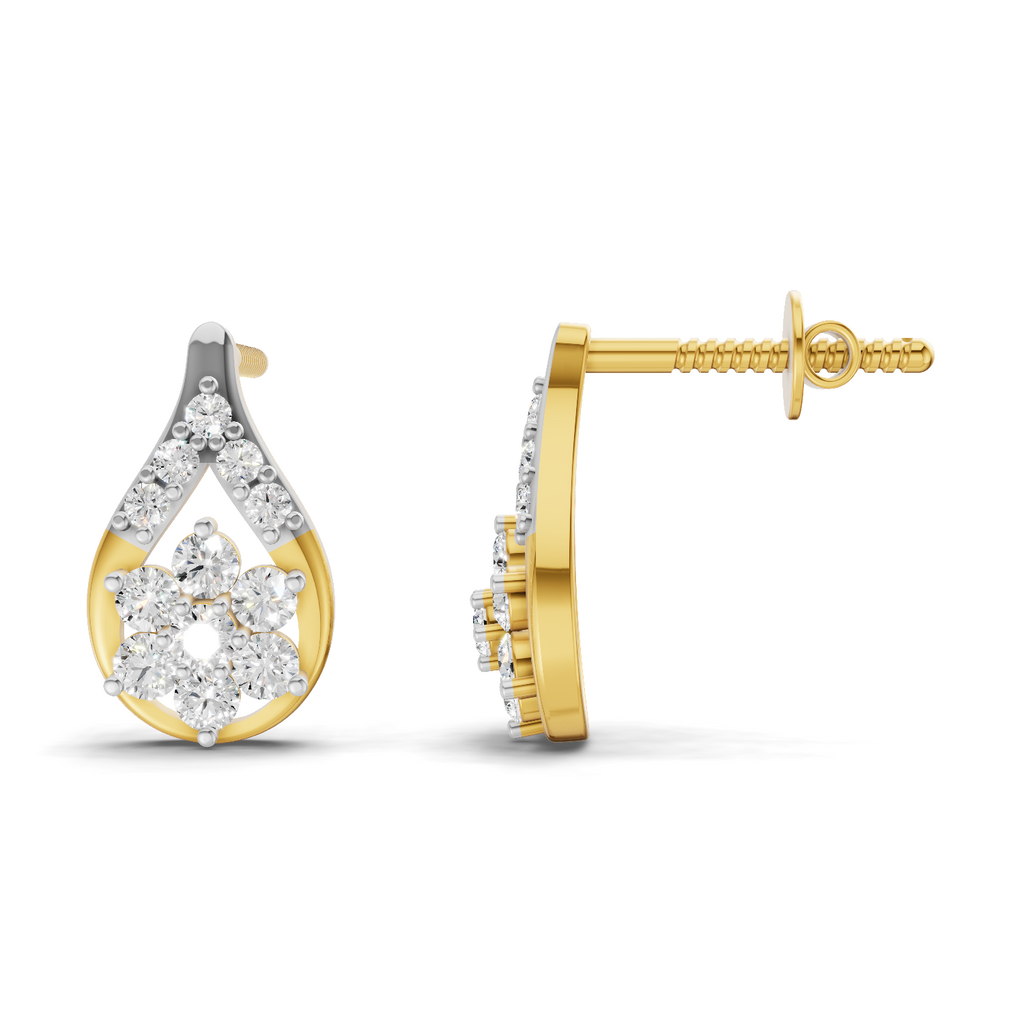0.45 Carat Teardrop Earrings 14K