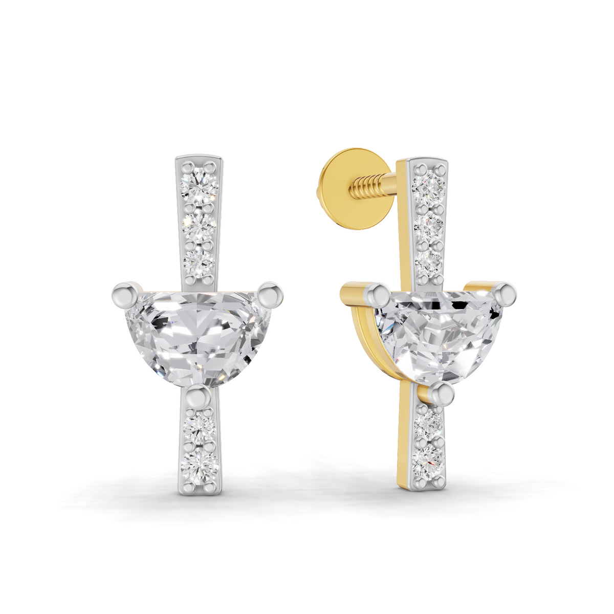 0.84 Carat Luna Drop Earrings 14K