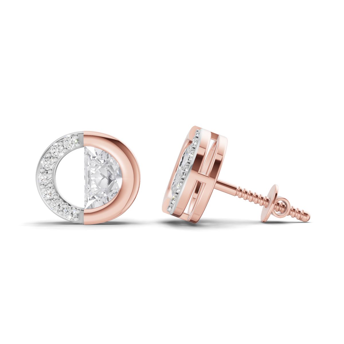 Dazzling Circle Pave Diamond Earrings